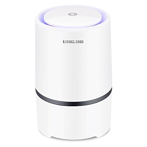 RIGOGLIOSO HEPA Air Purifier for Smoke, Pollen, Pet Dander, Odor, Dust Remove, Compact Air Purifiers for Home Bedroom, Kitchen and Office, No Ozone Air Cleaner Cover