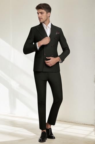 Men's Suits for Men Slim Fit Double Breasted Suit Men 2 Piece Suit Tuxedos Slim Fit Wedding Party Business Prom Suits4