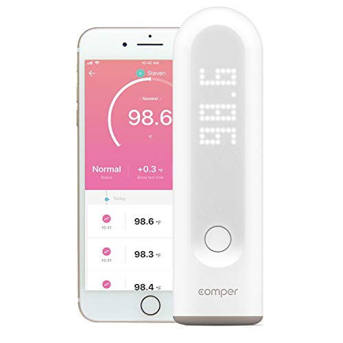 Comper Smart Forehead Thermometer, Baby Thermometer, Medical No Touch Infrared Temporal Fever Thermometer, Accurate, None Contact, Digital Thermometer with Fast Reading and Recording for Kids, Adults