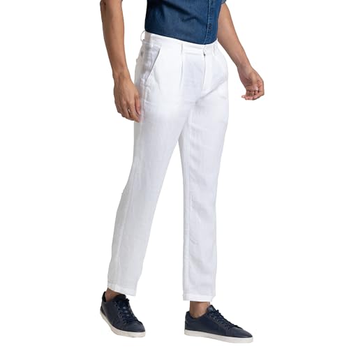 Image of Colorplus Tailored Fit Dark Blue Trouser for Men