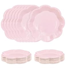 light pink paper plates