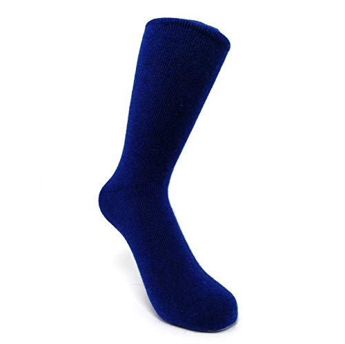 Image of Pure Cashmere Thick Unisex Men Women Crew Mid Calf Causal Socks, Smooth Toes and Heel Sewed by Handwork