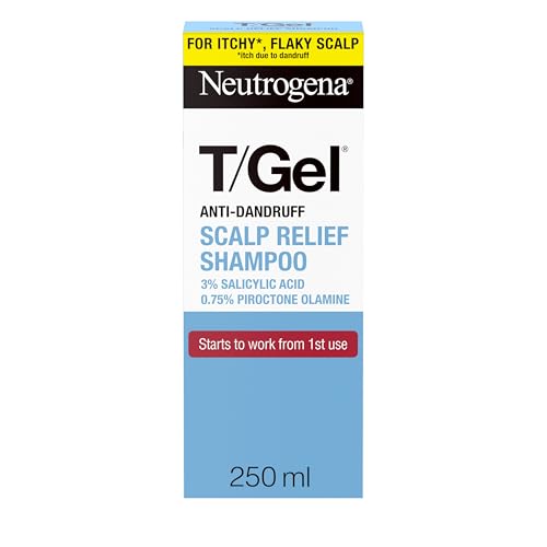 Neutrogena T/Gel Anti-Dandruff Scalp Relief Shampoo 250ml 3% Salicylic Acid 0.75% Piroctone Olamine
