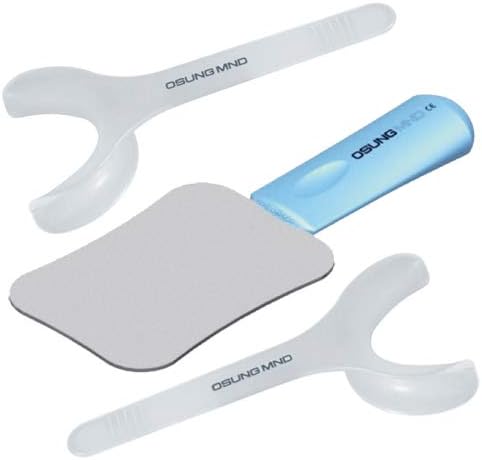 - Osung Double Sided Photographic Intraoral Mouth Mirror Mirror with Handle, Occlusal Medium Size with LG and SM Cheek Retractors Set