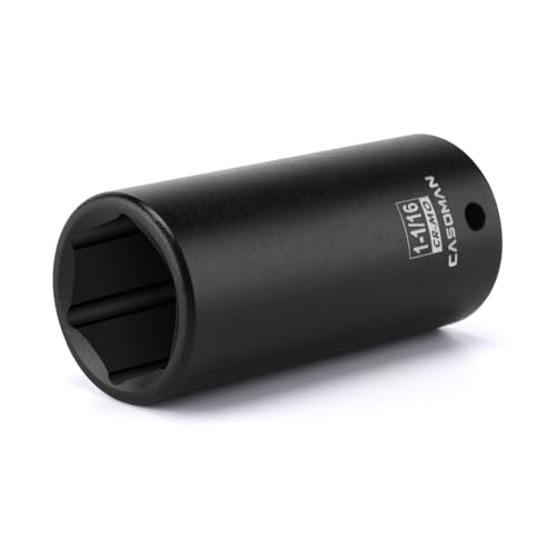 CASOMAN 1/2 Drive x 1-1/16 Deep Impact Socket 6-Point SAE CR-MO