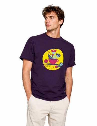 Image of Unisex Coffee Cup Graphic T-Shirt | Pure Cotton Crew Neck Tee