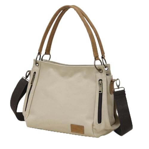 Cappadocia Vintage 3230 Phaselis Women's Black Canvas Shoulder and Handbag - Water Resistant, Multi-Pocket