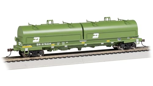 Bachmann Trains - 55' Steel CAR with Coil Load and Rounded Hood - Burlington Northern #576234 - Ho Scale