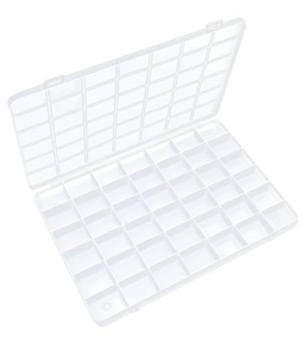 Image of IOOLEEM 42 Grids Plastic Bead Organizer Box, Organizer Container Storage Box, Dividers for bead arts and crafts.