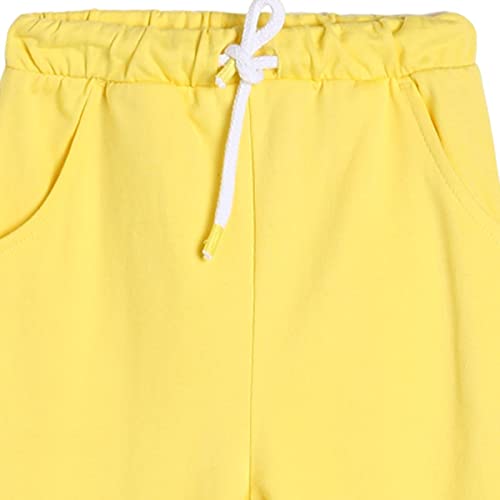 Image of miniklub Boys Ankle Length Knitted Cotton Pant (Yellow Color)