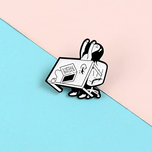 Image of Cute Pins Backpack Pins Alloy Enamel Brooch Cat Funny Cat Brooch Cowboy Badge Pin for Bookbags Clothes /Jackets & Hat Decoration