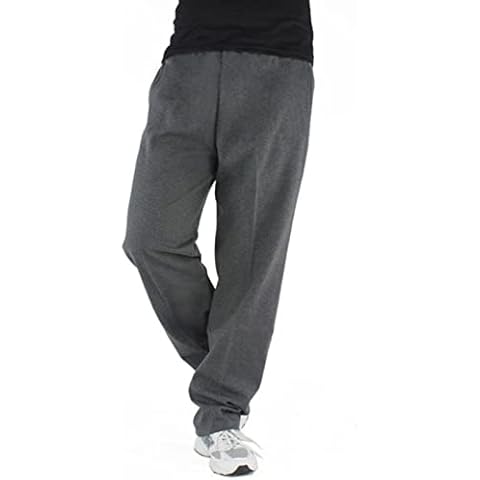SPWQPNF Men's Tech Mesh Jogging Trousers Athletic Gym Workout Lounge Open Bottom Sweatpants with Pockets Dark Gray Cover