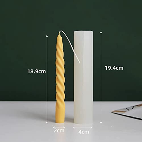 JIUYECAO Gedrehte Aromatherapie-Kerzenform, 1 3D-Twiststab-Form, Silikonform für Gips, Kerzen, Backen, Schokolade… – Bild 6