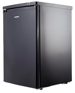 PremierTech PT91FRB Freezer Congelatore Verticale 91 Litri 4 Cassetti Nero da Libera Installazione Classe E Sottotavolo Porta Reversibile Termostato Regolabile Compatto per Casa Ufficio Camera Hotel