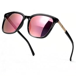 SIPHEW Oversized Square Sunglasses for Women|Lightweight Fashion Sunglasses 100% UV400 Protection|Trendy Mirrored Shade