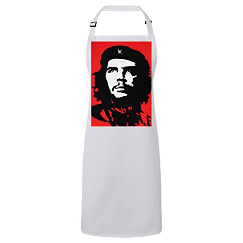 Tablier cuisine blanc Che Guevara idéal pour vos barbecues et soirées Cuba