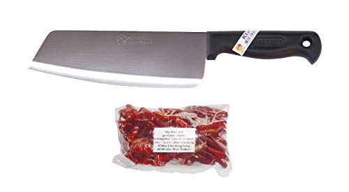 kiwiandkomkom Kiwi 211P Couteau de chef Thai Chef + 30 g de piments thaïlandais séchés aiguisés de Isaan Ban Nong Saeng Nord Thaïlande Cover