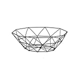 DYYEUAVT Simple Modern - Canasta de frutas de hierro para el hogar, aperitivos creativos para el hogar, cesta de drenaje de pan, bandeja de exhibición de aperitivos (C negro)