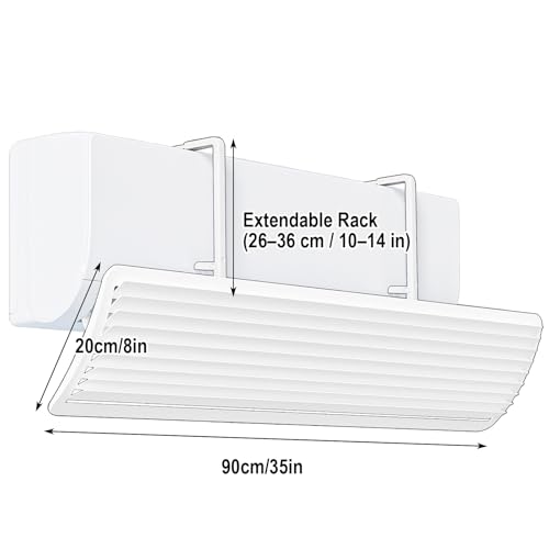 Déflecteur climatisation murale avec support réglable 26-36cm
