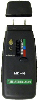 Sinometer MD-4G Wood Moisture Meter - To Measure the Percentage of Water in Given Substance (Wood, Sheetrock, Carpets and More) (Range 6% - 24% RH)