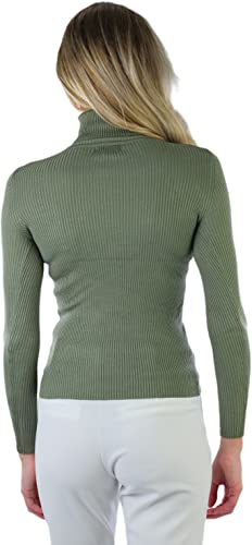 Image of ToBeInStyle Women's Classic Knit Fold Over Turtleneck Pullover