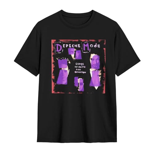 DTJFDDCHJ Depeche Music Mode Band Mens & Womens Breathable Concert Tee Band Tour Short Sleeve T-Shirt Medium