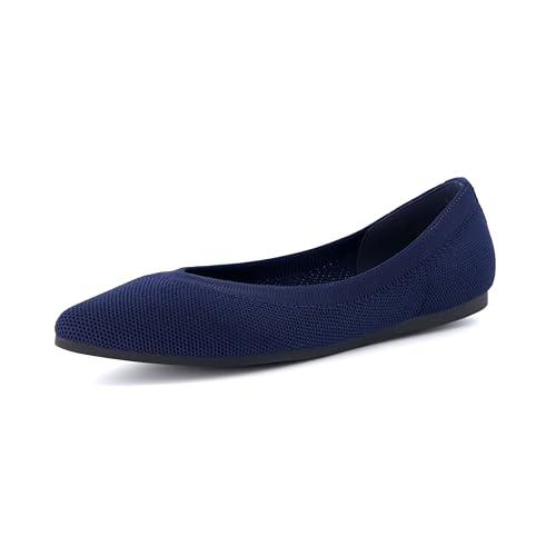 CUSHIONAIRE Women's Surrey Knit Flat with +Memory Foam, Wide Widths Available
