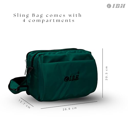 Image of I. B. H IBH Stylish Sling Bag for Men & Women CrossBody small Passport Travel side massanger one strap shoulder bag With Antitheft pocket also Waterproof Durable Adjustable
