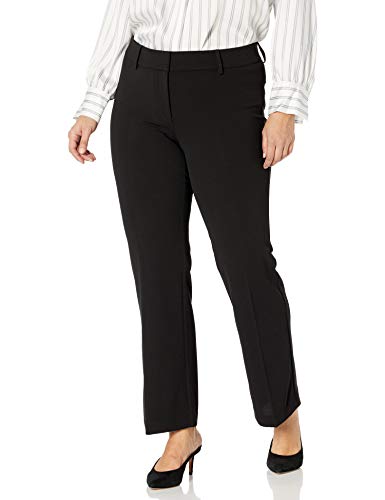 Rafaella Women's Plus Size Soft Stretch Crepe Modern Fit Pant, black, 16W