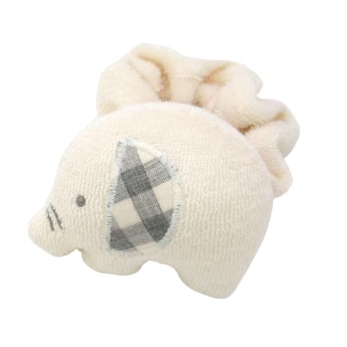 ビセラ オーガニックコットン リスト ガラガラ ファーストトイ Organic natural check ベビー おもちゃ 0歳 男の子 女の子 ぞう(ブルー)