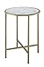 Convenience Concepts Gold Coast Faux Marble Round End Table, Gold / Faux Marble