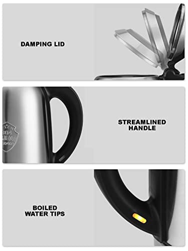 Bouilloire 1,2L acier inoxydable 304 wisdom argentée pour thé et café - 6