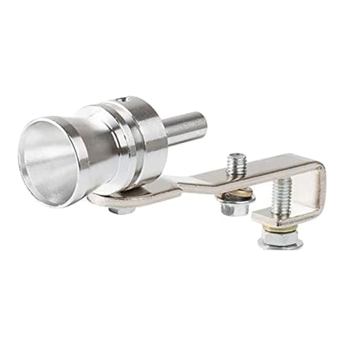 Silenciadores de coche Silbato Turbo para coche, silenciador de sonido aluminio Universal, tubo escape, simulador válvula soplado(L)