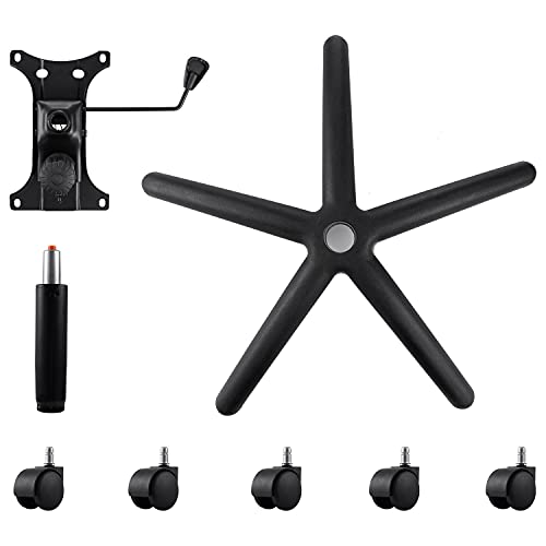 Shzond 320 Pounds Replacement Office Chair Base 28 Inch Swivel Chair Base With Casters Heavy Duty Black #TOP3