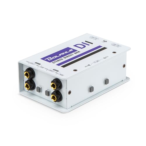 Bolanle D2 Premium Passive Stereo DI Box, 2 Channel Direct Box with -15dB Pad, Ground Lift...