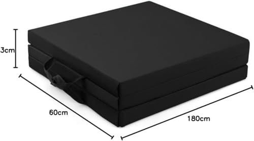 Esterilla de yoga para ejercicio, fitness, triple pliegue, de espuma, extragruesa, antideslizante, grande, acolchada, de alta densidad, para pilates, estiramiento, equipo de gimnasio en casa, - imagen 3