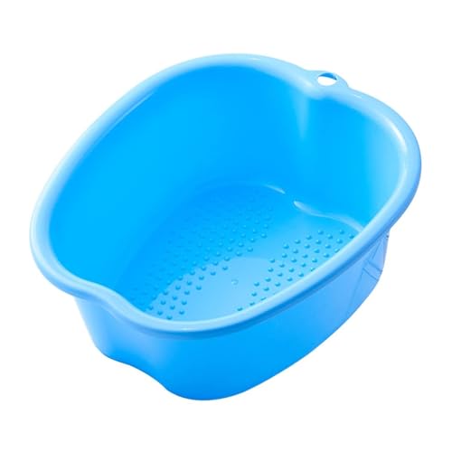 Bañera para pies de plástico grueso capacidad grande azul miniatura 1
