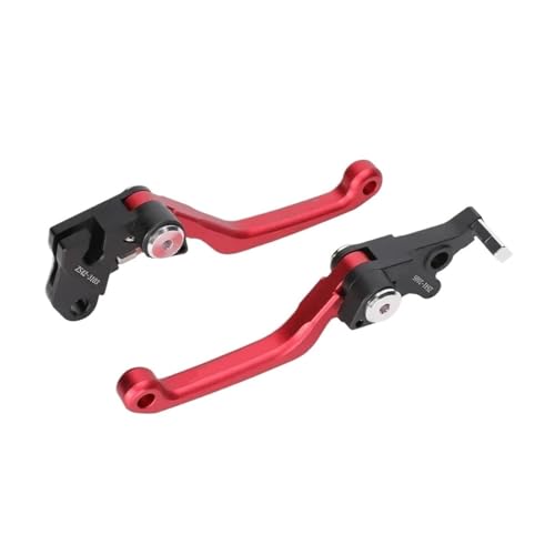 Palancas de freno y embrague pivotantes para motocicleta Honda XR 150L y XR 650L en color rojo 5