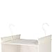 MAX Houser 5 Shelf Hanging Closet Organizer, Space Saver, Cloth Hanging Shelves with 4 Side Pockets, Foldable, Beige