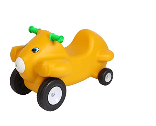 Image of Little Fingers Animal Shaped Ride-on Toy for Kids - Push & Scoot Indoor Outdoor Ride-on Bike for Toddlers Age 1 to 6 Years - Sturdy Lightweight Baby Scooter with Comfortable Seat & Handle