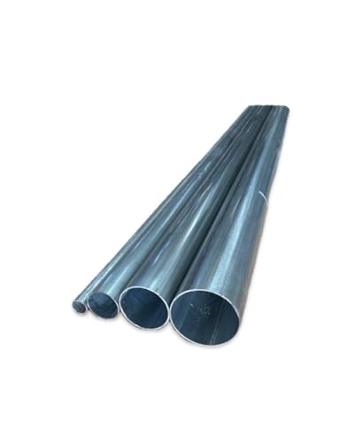 Tubo Tondo ferro ZINCATO LUNGO 1 METRO varie sezioni (Confezione 3 PALI D30x1.5x1000 mm)