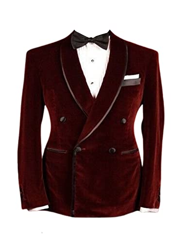 Costume homme velours et pantalon : ensemble smoking col châle veste de cérémonie mariage