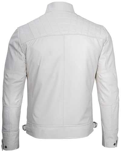 Image of Decrum Leather Jacket Men - Cafe Racer Style Real Lambskin Leather Jackets For Men
