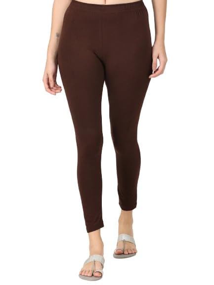 Image of Robinbosky Premium Stretchable Cotton Ankle Legging for Women | Suitable for Formal wear & Casual wear | High-End Elastic Makes The Leggings Squat Proof and Durable for Travel, Yoga, & Workout.