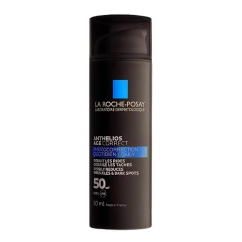 La Roche Posay Gel-Crema Protector Antiedad con Color, Fotocorrector de Uso Diario con SPF50, Corrige Arrugas y Manchas, Mejora la Elasticidad, Fórmula con Cellox-B3 Tech, Anthelios, 50 ml