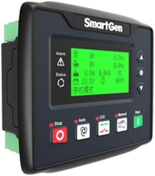 Another angled view of the Smartgen HGM4020 Generator Controller, showing the display and buttons from a different perspective.