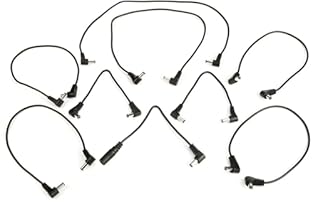 Includes 8 standard center negative polarity cables + 1 PPAR right-angle adapter Right-angle barrel plugs and shorter cable lengths for small pedalboards Custom-designed by Voodoo Lab for optimal performance with Pedal Power Nickel-plated barrel plug...