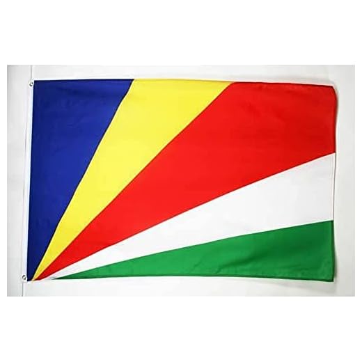 ¿Qué País Tiene la Bandera con Más Colores? 6 AZ FLAG - Bandera Seychelles - 90x60 cm