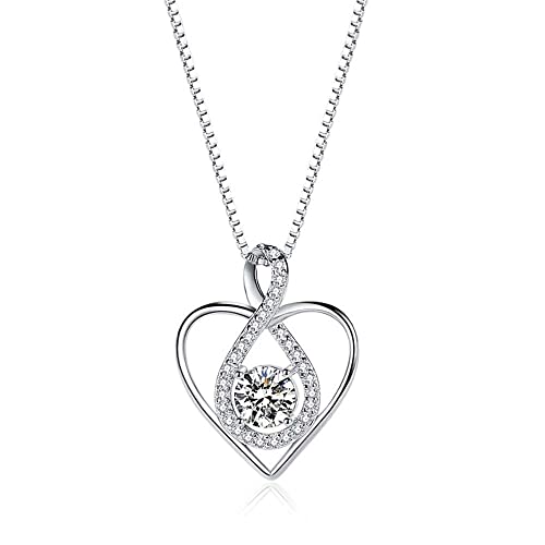 Collier cœur en argent s925 le cadeau d'anniversaire romantique idéal pour femme