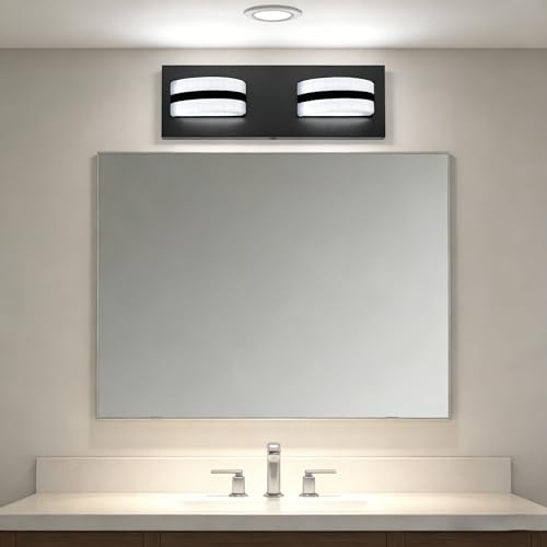 NOVELUX Rotatable LED Bathroom Vanity Light 2-Light 11" Black Dimmable ETL - image 7